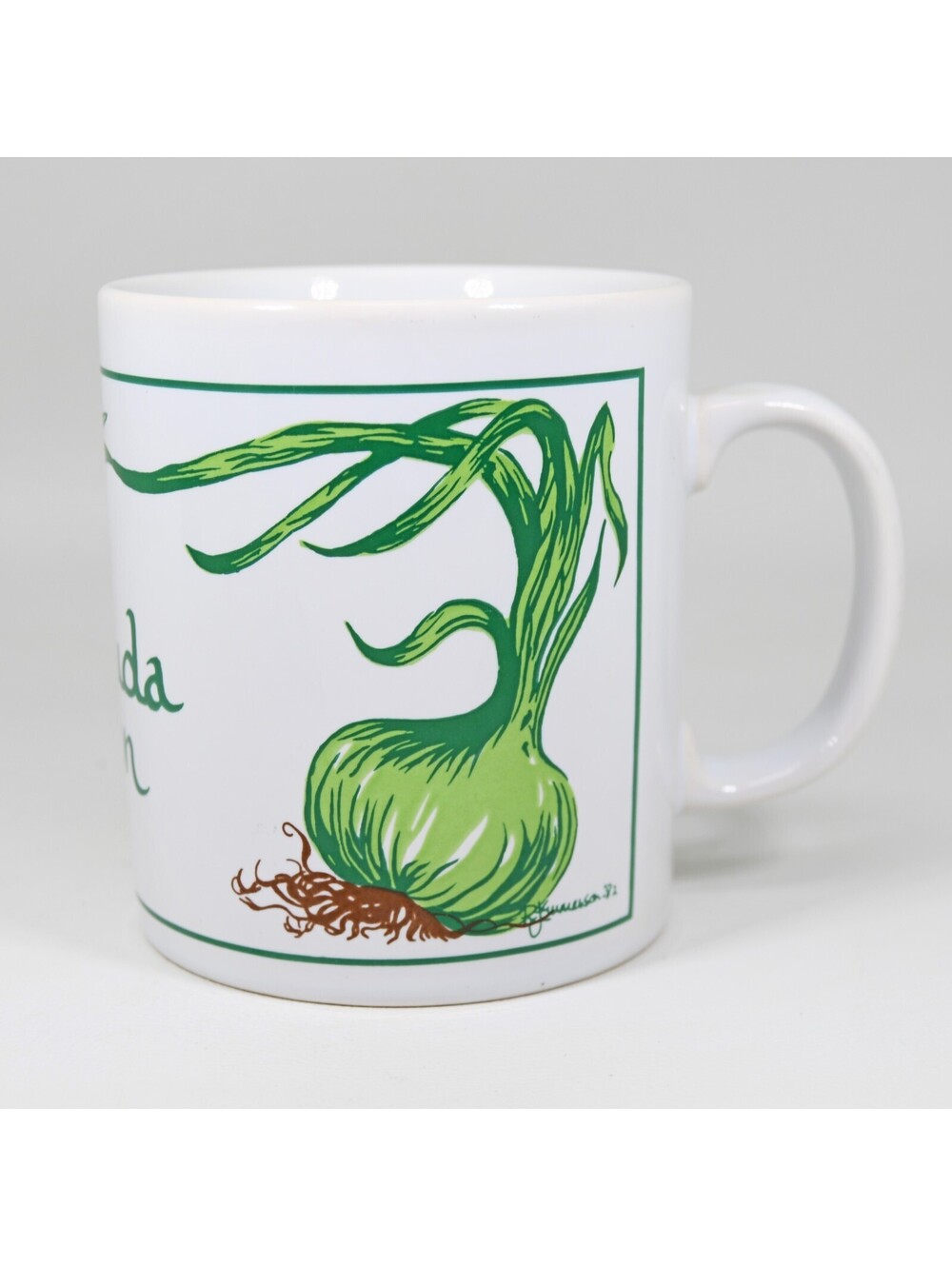 KilnCraft England Bermuda Onion Botanical Coffee Mug Cup Staffordshire VTG 1980s
